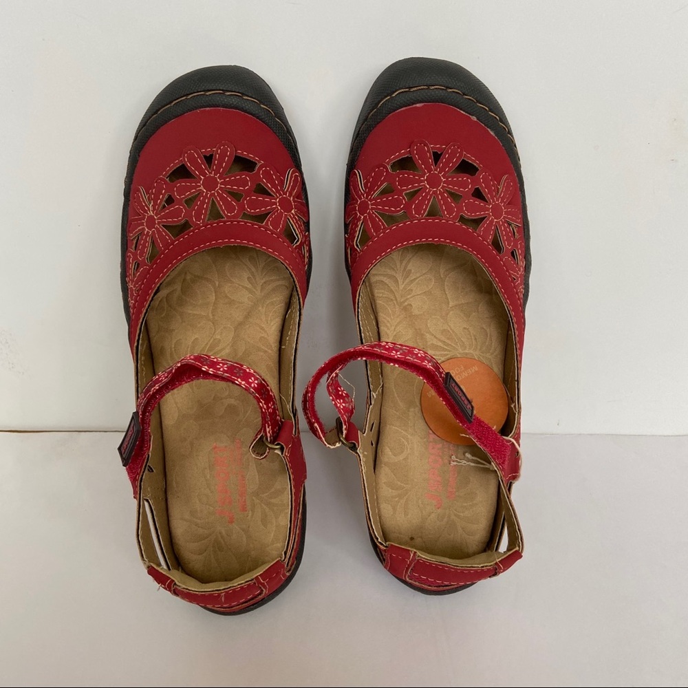 JBU by Jambu Wildflower Flats Red Size 8M